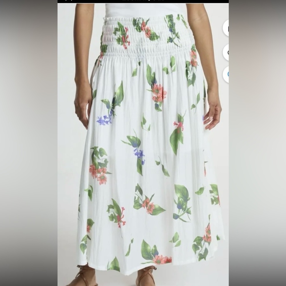 Scoop Women’s Smocked Waist Maxi Skirt, Size L (12/14) Brand New